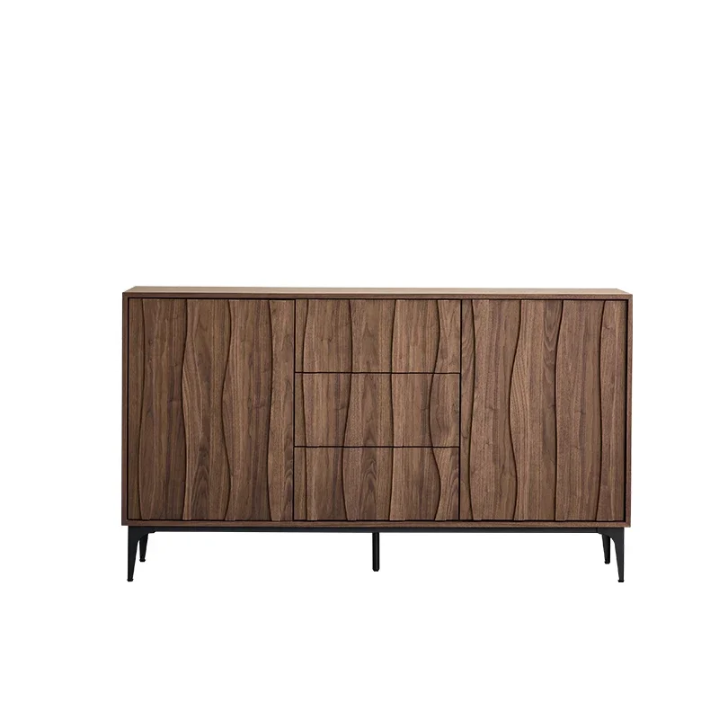 

solid wood modern living room dining side cabinet retro storage integrated entrance cabinet tea cabinet size apartment