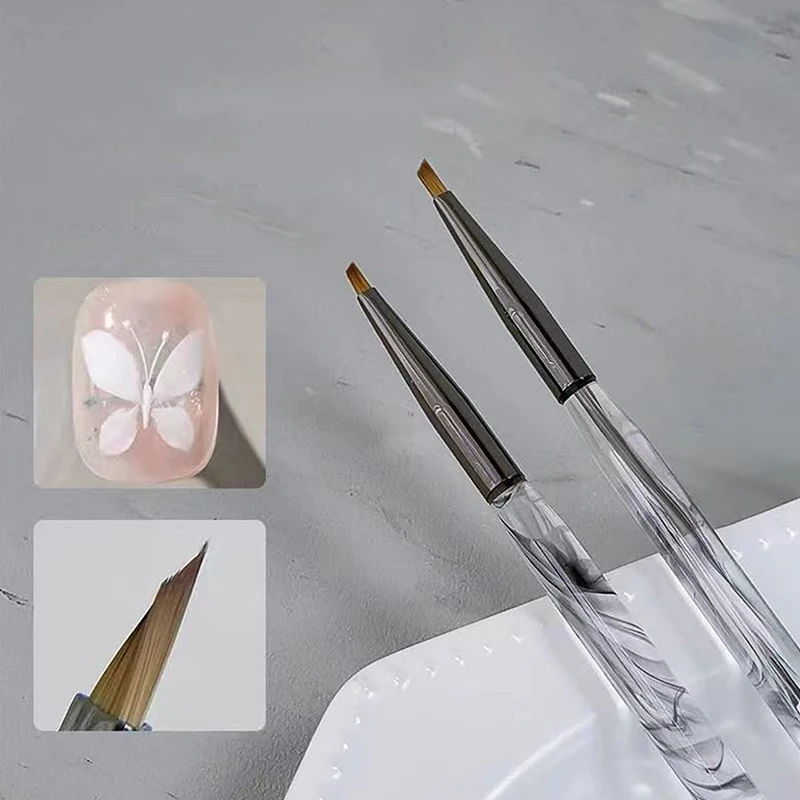 Pittura per unghie Gel UV Disegno Pennello per goffratura Penna triangolare Pittura a inchiostro Maniglia Manicure Punteggiatura Strumento per il salone di bellezza