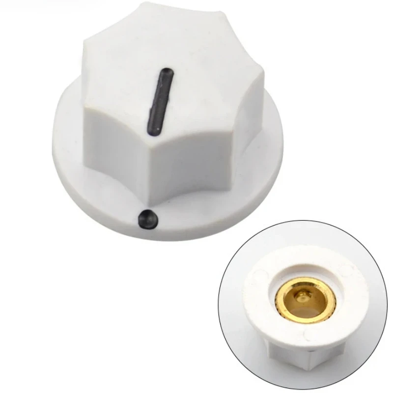 1PCS Black MXR Style Skirted AMP Knob 6.35MM Guitar Potentiometer Knobs Brass Insert For Guitar Effect Pedal Knobs