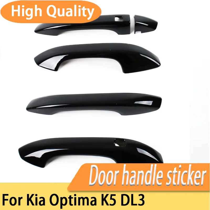 Styling Auto Accessories For Kia Optima K5 DL3 2020 2021 2022 2023 Black Carbon Fiber Chrome Car Door Handle Cover Trim Sticker