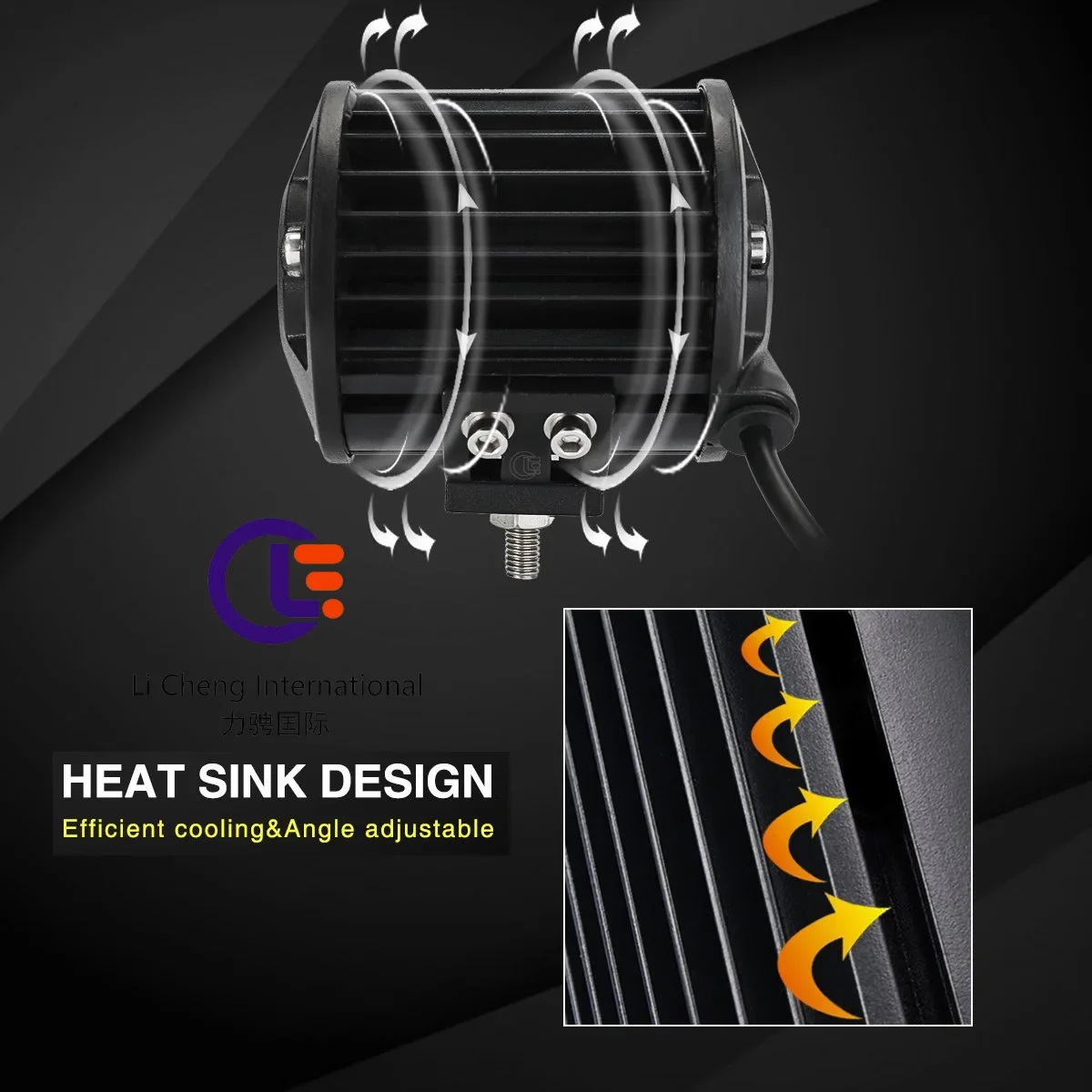 20LED 60W Signal Light 4 Inch Engineering Light Three Rows Long Street Lighting