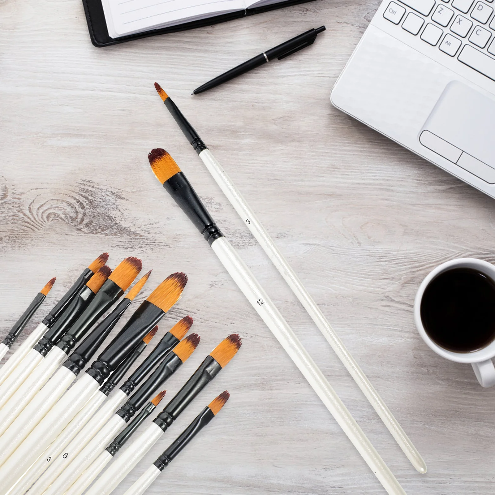 

12Pcs Watercolor Brush Set Professional Multi-Function Painting Brushes for Gouache Acrylic Oil Painting Portable Art Supplies