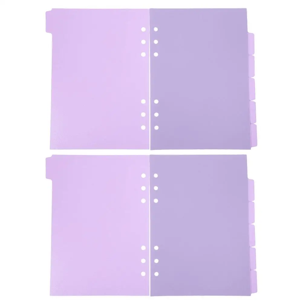 12 Pcs Notebook Dividers Purple Plastic Pagination Management Tool Page Markers Binder Organizer Index Classified Labels
