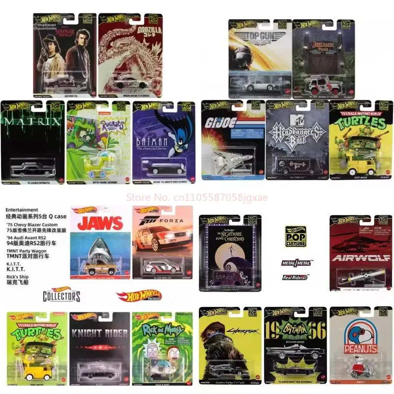Hot Wheels Hxd63 colección de cultura Pop auténtica serie Stranger Things Godzilla Regreso al futuro Forza Matrix juguetes coches regalos