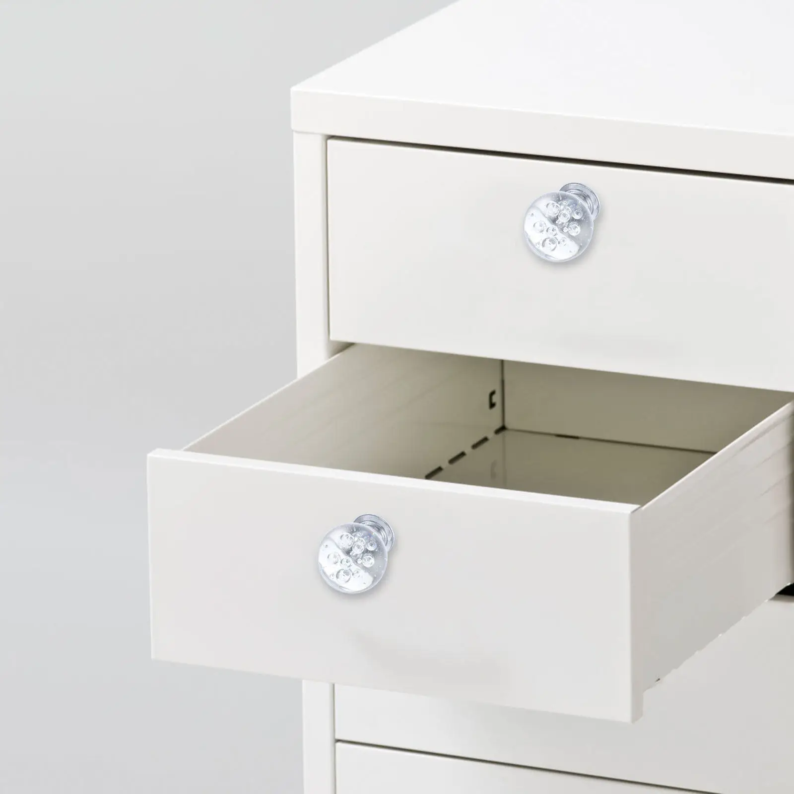 

10Pcs Crystal Cabinet Knobs Aluminum Alloy Glass Door Handles Decorative Drawer Pulls for Dresser Wardrobe Vanity Replacement