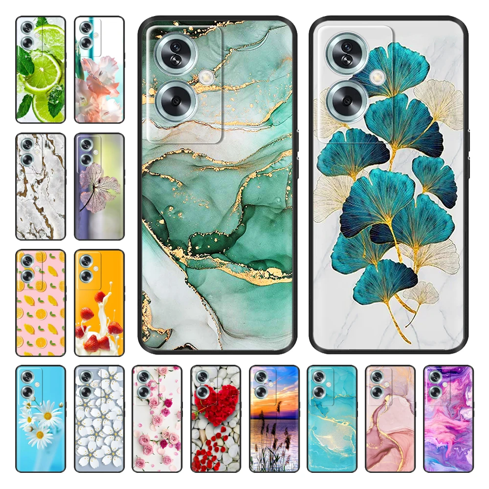 For Oppo A79 A78 Case Soft Black Phone Cases For Oppo A79 A78 4G 5G Cover Soft Silicone Protect Coque For OppoA79 CPH2553 Fundas