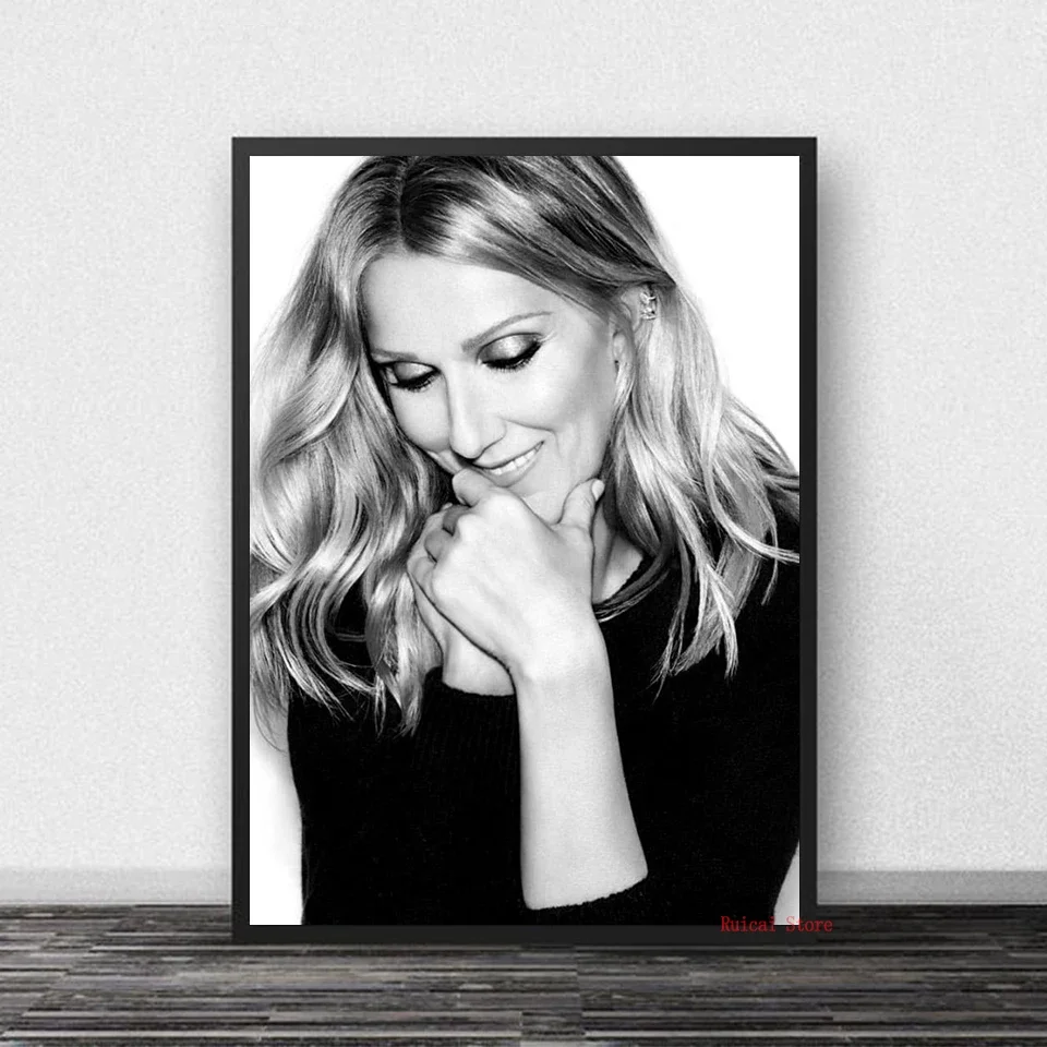 سيلين ديون المشارك الموسيقى المغني قماش الفن اللوحة جدار صورة لغرفة المعيشة الفتيات ديكور المنزل