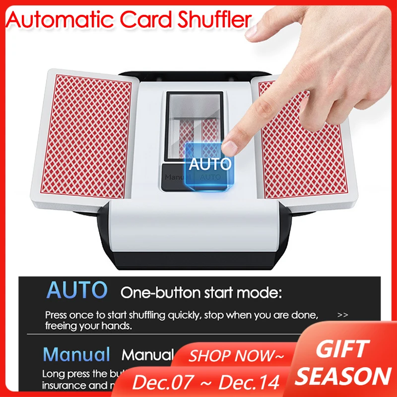 2000mah-充電式自動カードシャッフルマシン電動ポーカーカードシャッフラーツールデバイスカードゲームホームパーティー用