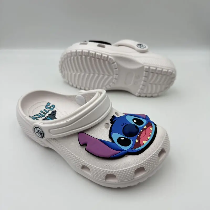Klompen in Croc-stijl Glijsandalen Disney Lilo & Stitch Wit/Blauw Antislip Ademende Strandschoenen Outdoor Casual Kinderpantoffels