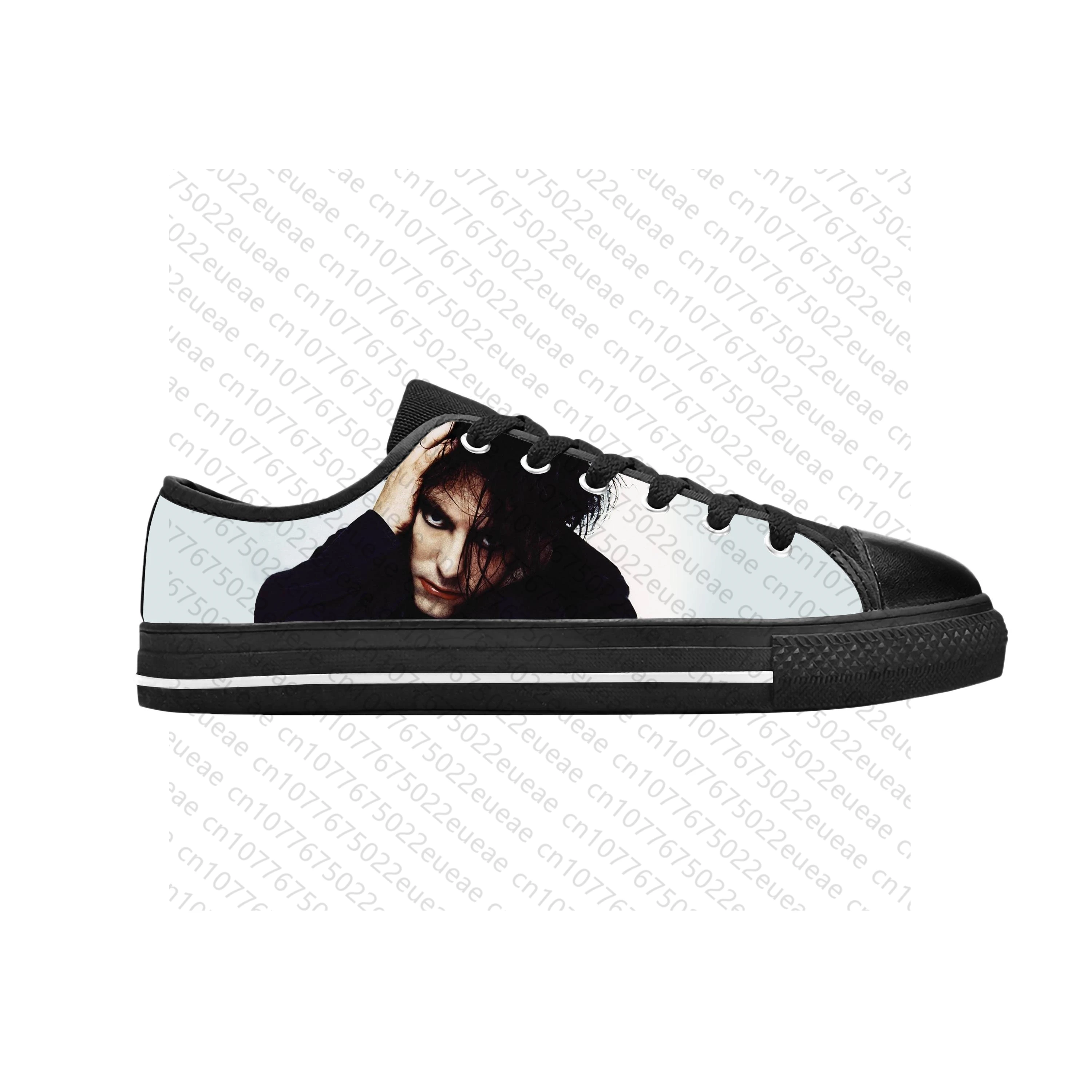 Zapatillas de deporte con estampado 3D para hombre y mujer, zapatos de tela informales divertidos, cómodos y transpirables, de la banda de Rock, de Robert Smith The Cure