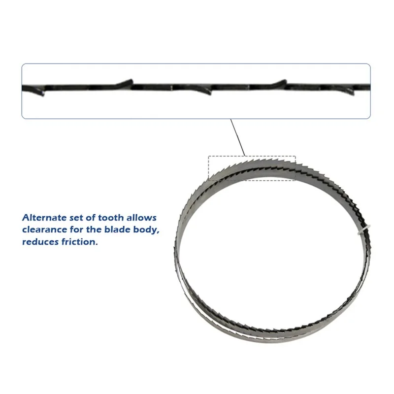 Lame de scie à bande, pour couper la courbe, 1400/1425/1575/1750/2240x6.4mm(1/4 ''x 0,4mm) 8'', 3 pièces