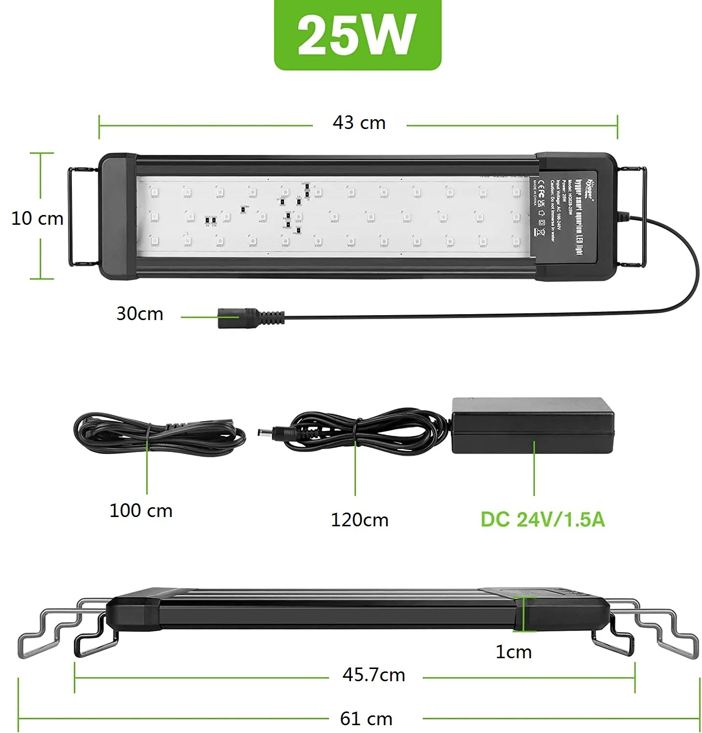 Slimme aquariumverlichting app-besturing volledig spectrum visbakverlichting Bluetooth koraalriflamp voor zoetwater- en zoutwateraquaria