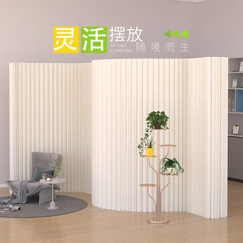Office Living Room Window Commercial Exhibition Screen Folding Mobile Partition Wall