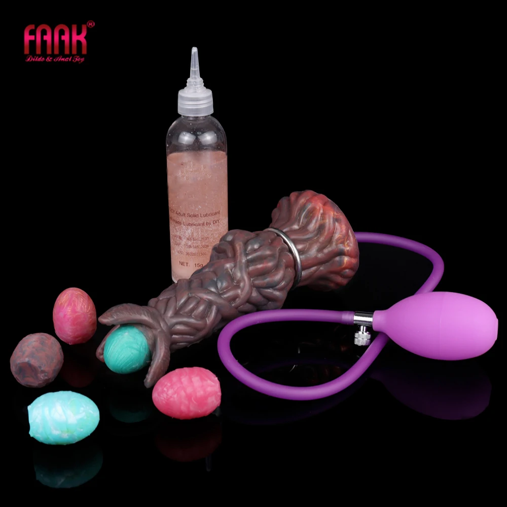 FAAK Fantasy Pneumatic Ovipositor Anal Sex Toys Lay Eggs Dildos Silicone Vaginal Balls Butt Plug Adult Games Masturbators