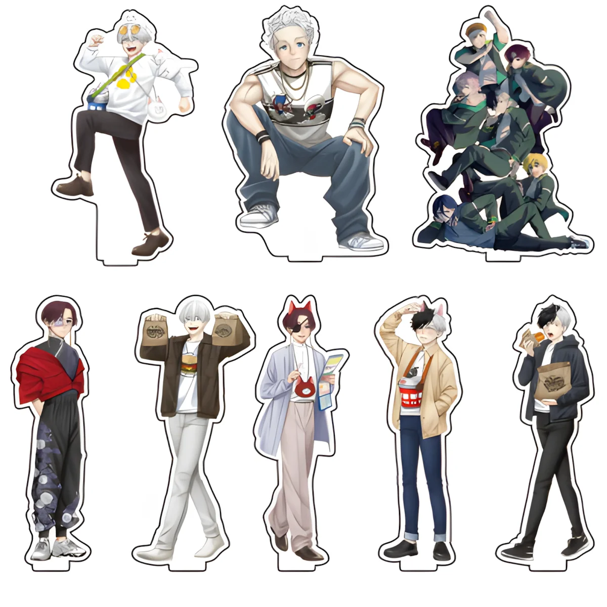 

Anime Wind Breaker 15cm Sakura Haruka Umemiya Hajime Suou Hayato Acrylic Stand casual clothes Character Decor christmas gift