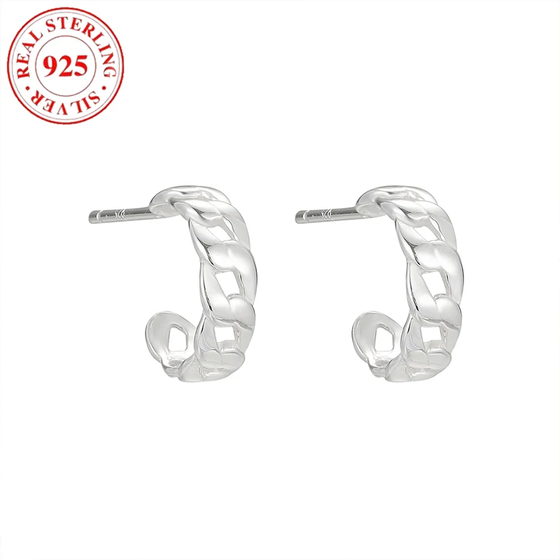 

925 Sterling Silver Chain Bar Women's Earrings Hypoallergenic Suitable for Gift Giving