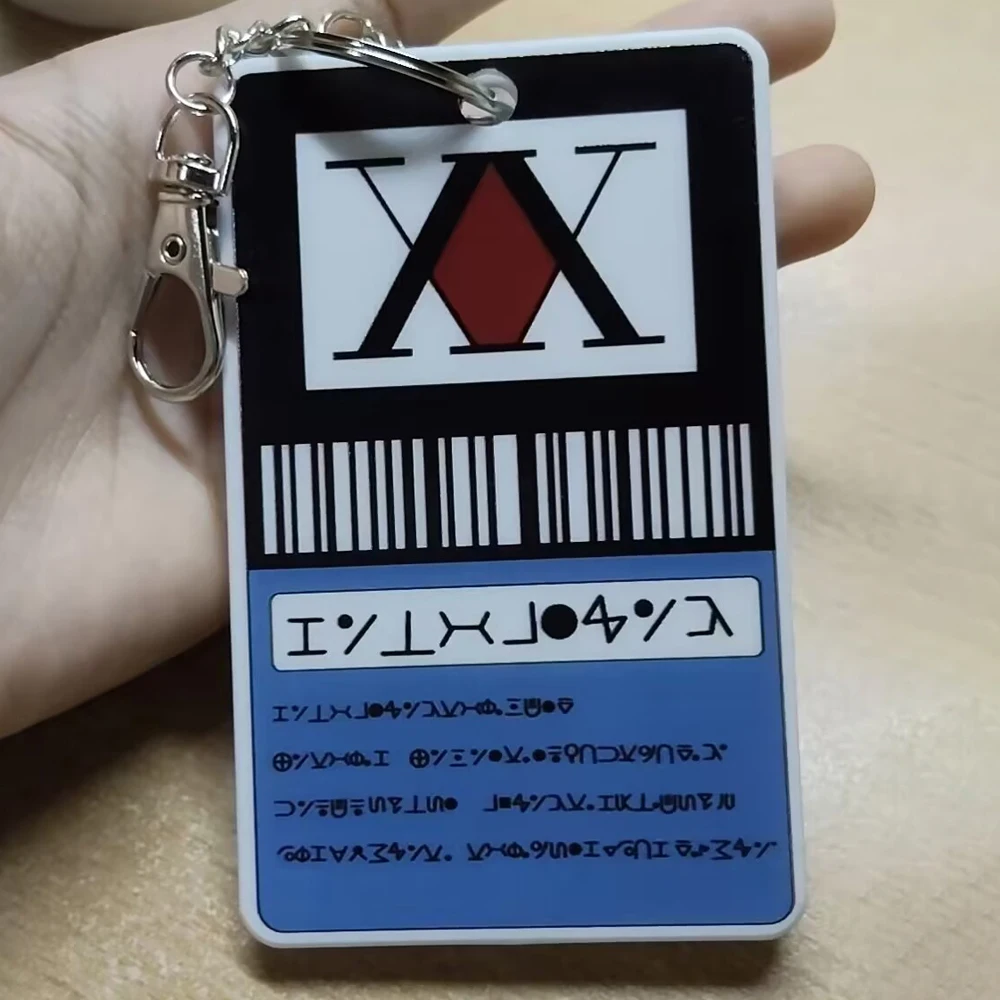 LLavero de Anime Hisoka Kurapika Killua Zoldyck, tarjeteros, cubierta de tarjetas de PVC, colgante, llavero de Metal, accesorios