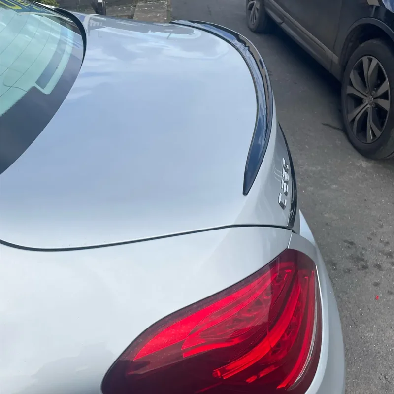 For Mercedes Benz C-Class W205 W203 W204 W206 W213 C63 Car Rear Trunk Spoiler Wing Lip Gloss Black Rubber 121Cm