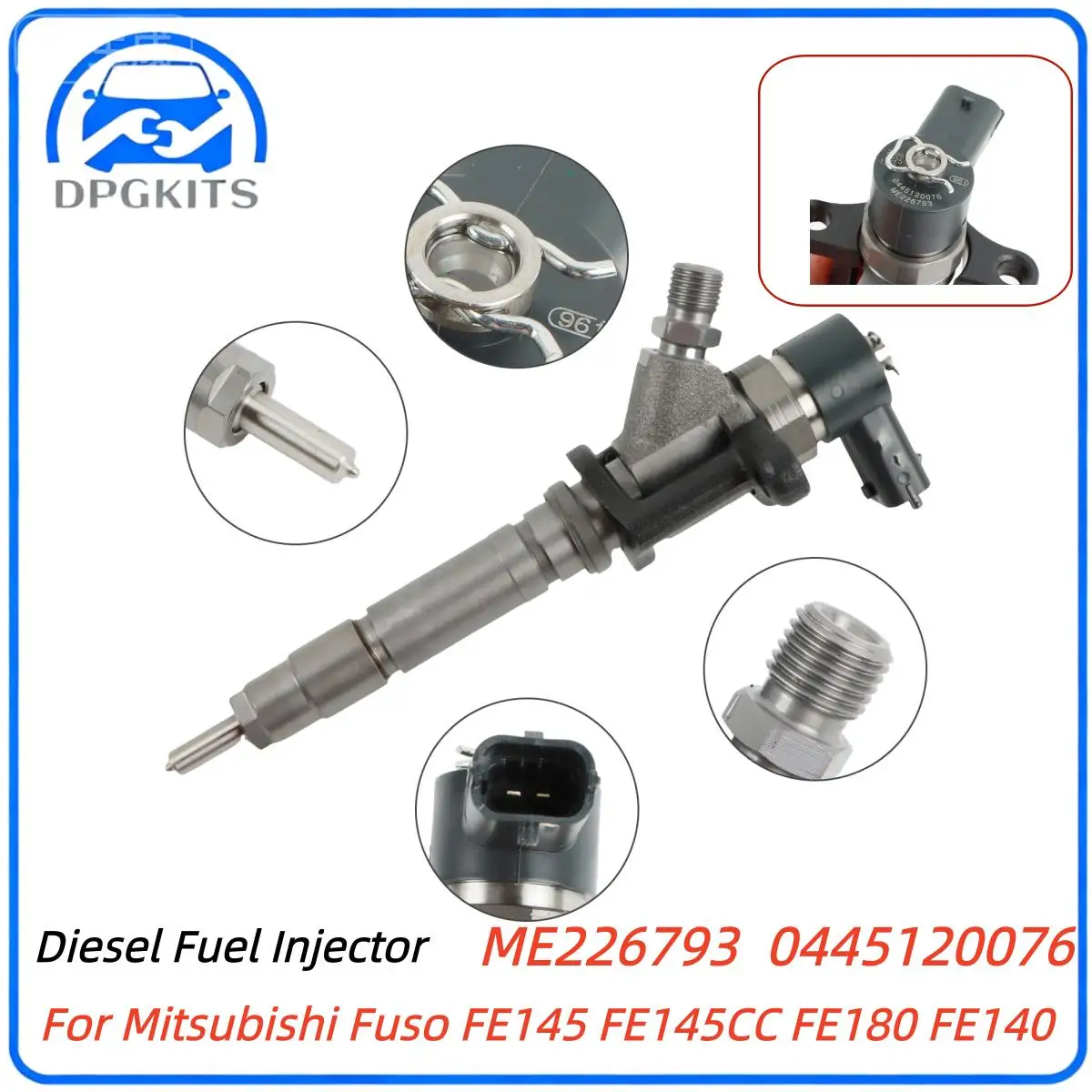 DPGKITS 1 Inyector de Combustible Diésel ME226793 0445120076 para Mitsubishi Fuso FE145 FE145CC FE180 FE140 FE120 4M50