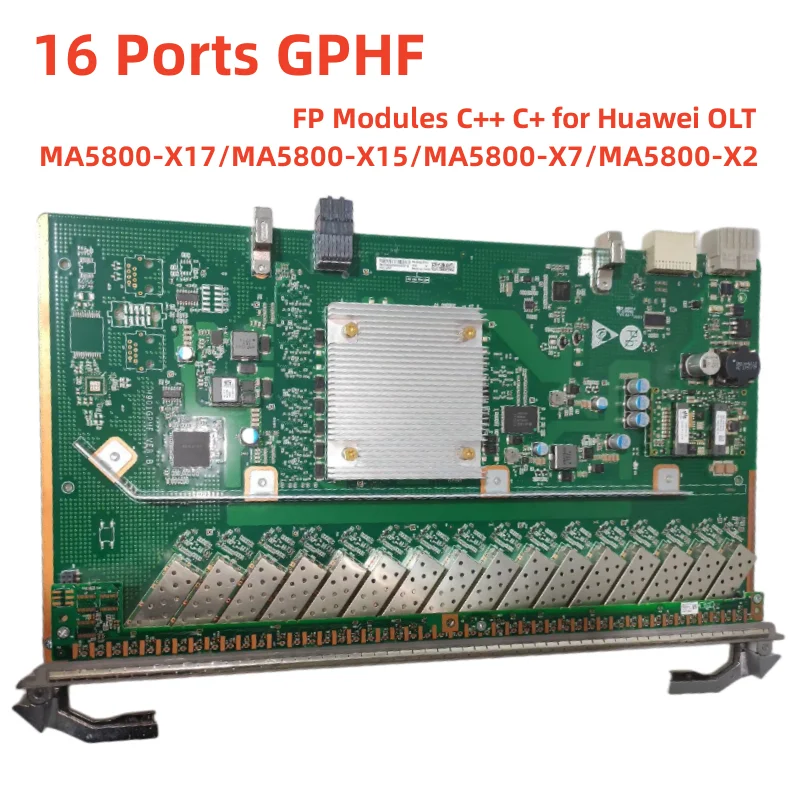 

GPHF Interface Board, PON GPON Card with SFP Modules, C ++, for Huawei OLT MA5800-X17, MA5800-X15, MA5800-X7, MA5800-X2, 16 Port