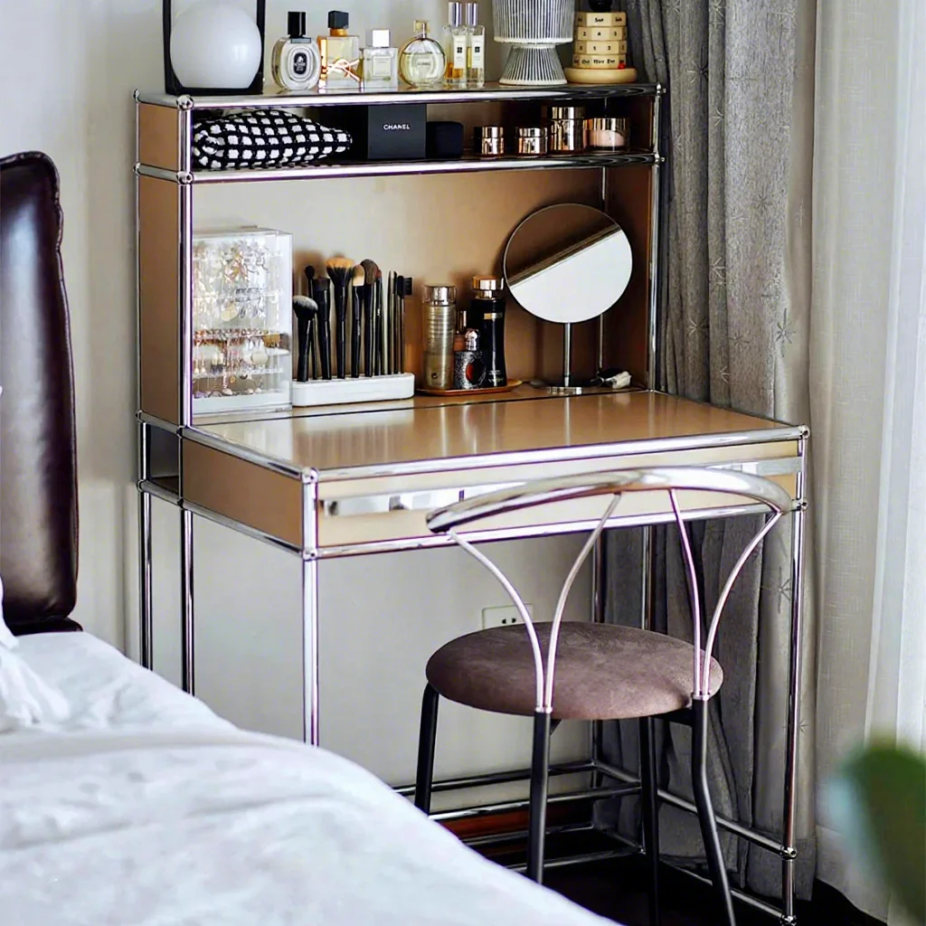 Modular Cabinet Free Combination Dressing Table Stainless Steel Metal Storage Cabinet Suitable for Bedroom/living Room