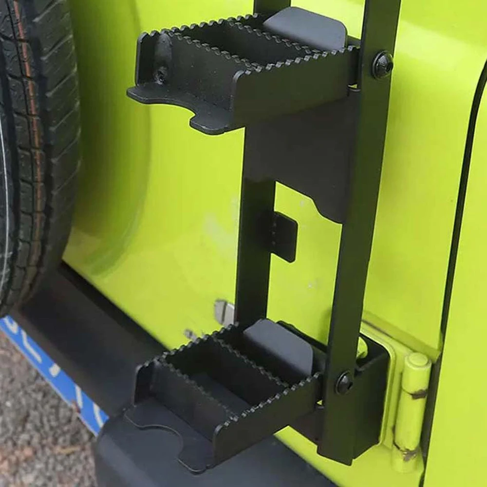รถTailgateบันไดสําหรับSuzuki Jimny JB64 JB74 2019-2024 พับหางบันไดบานพับเท้าปีนเหยียบอุปกรณ์เสริมภายนอก
