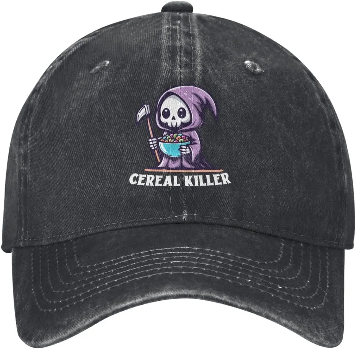 

Cute Grim Reaper Staying Alive Baseball Cap Golf Hat Dad Hat Vintage Cotton Washed Baseball Caps for Women Man