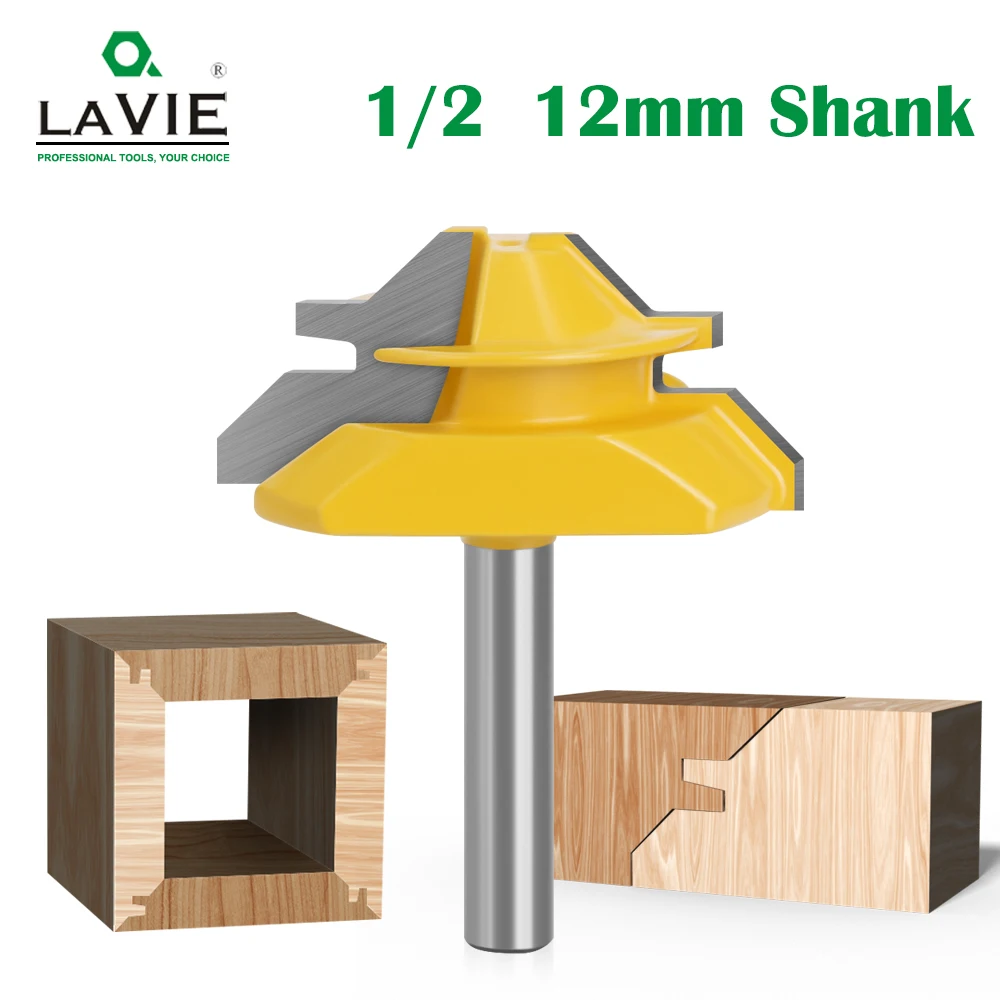 Grau Bloqueio Miter Router Bit Estoque Tenon Cutter Ferramentas para Trabalhar Madeira Bit de Madeira 1pc 1pc Mc03135 Lavie45
