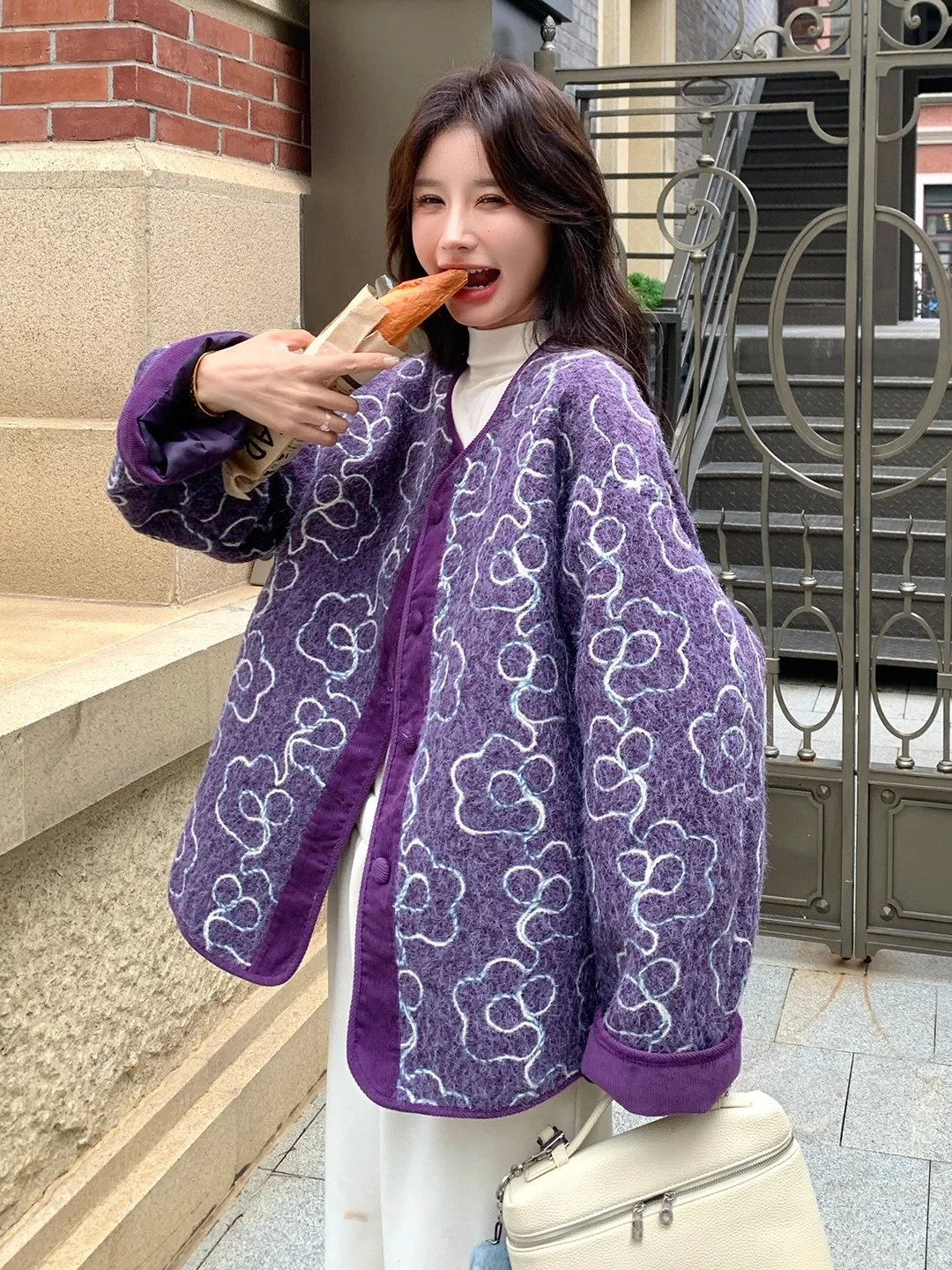 unique-belle-ligne-violette-fleur-manteau-en-laine-femmes-hiver-aosphere-sens-sans-col-laine-materiel-haut-cleanfit-coupe-ample