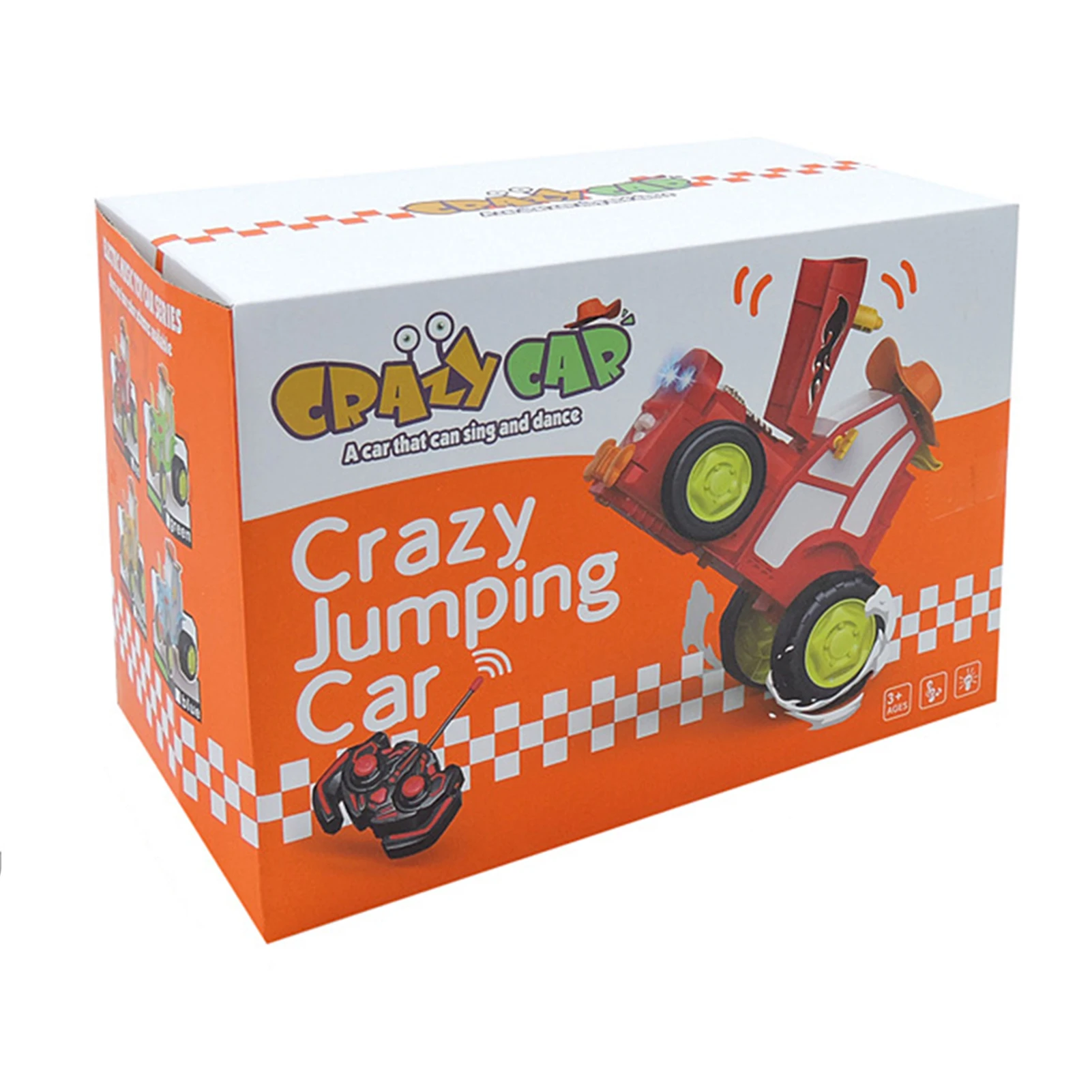 Electric Crazy Jumping Car Stunt Car Toy with Sound Light Educational Motorcycle Car Toys for Kids Early Education Vehicle