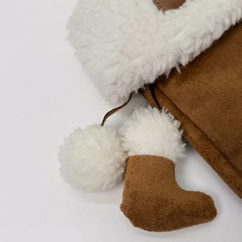 

Милая корейская замшевая сумка-кроссбоди с мультяшным рисунком, из овечьей шерсти и меха, повседневная сумка-кошелек для осени и зимы