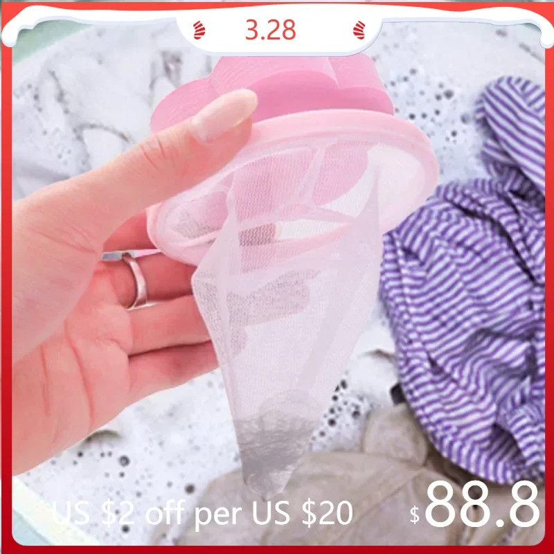 Laundry Ball Floating Pet Fur Lint Hair Catcher Clothes Cleaning Ball Laundry Hair Removal Cleaning Mesh Bag For Washing Machine