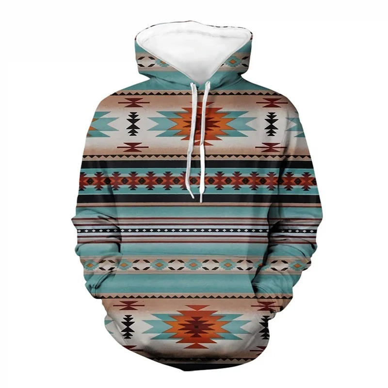 Polynesian Tribal Pattern Hoodie For Men Women Ethnic 3D Printed Sweatshirts Casual Hoodies Streetwear Pullover Long Sleeves