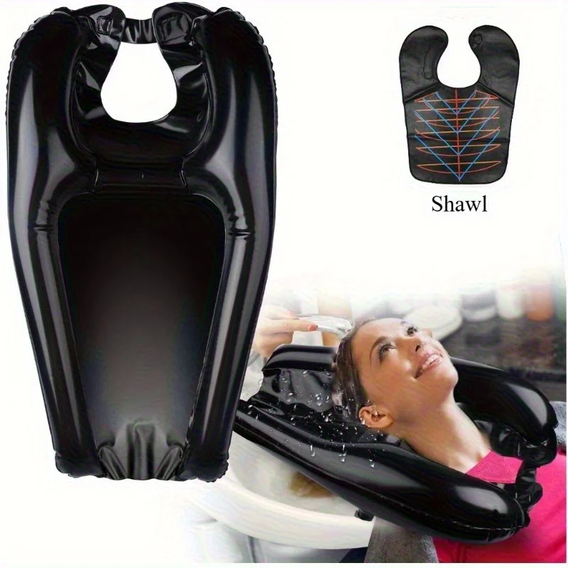 Inflatable Shampoo Bowl, Portable Hair Washing Tray for Bedside and in Bed, Lightweight Shampoo Basin
