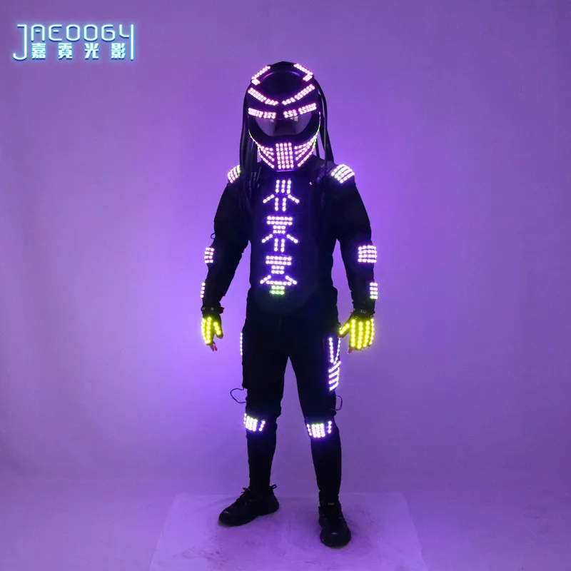 New Hora Loca Party Stage Performance Led Robot Costume Rgb Change Color Led Stilt Robot Led Robot Costume