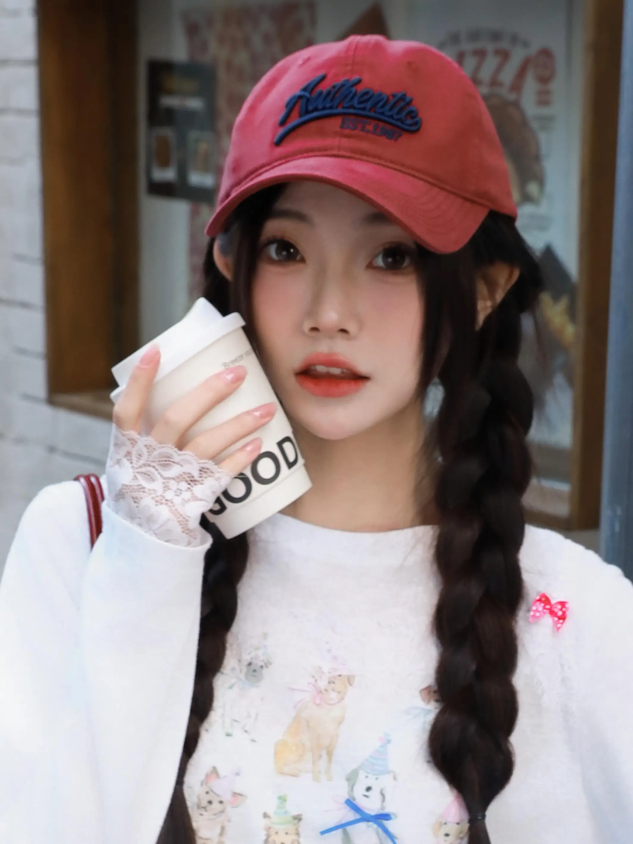

Versatile big head circumference baseball cap women's spring and summer sports running visor embroidery letter cap