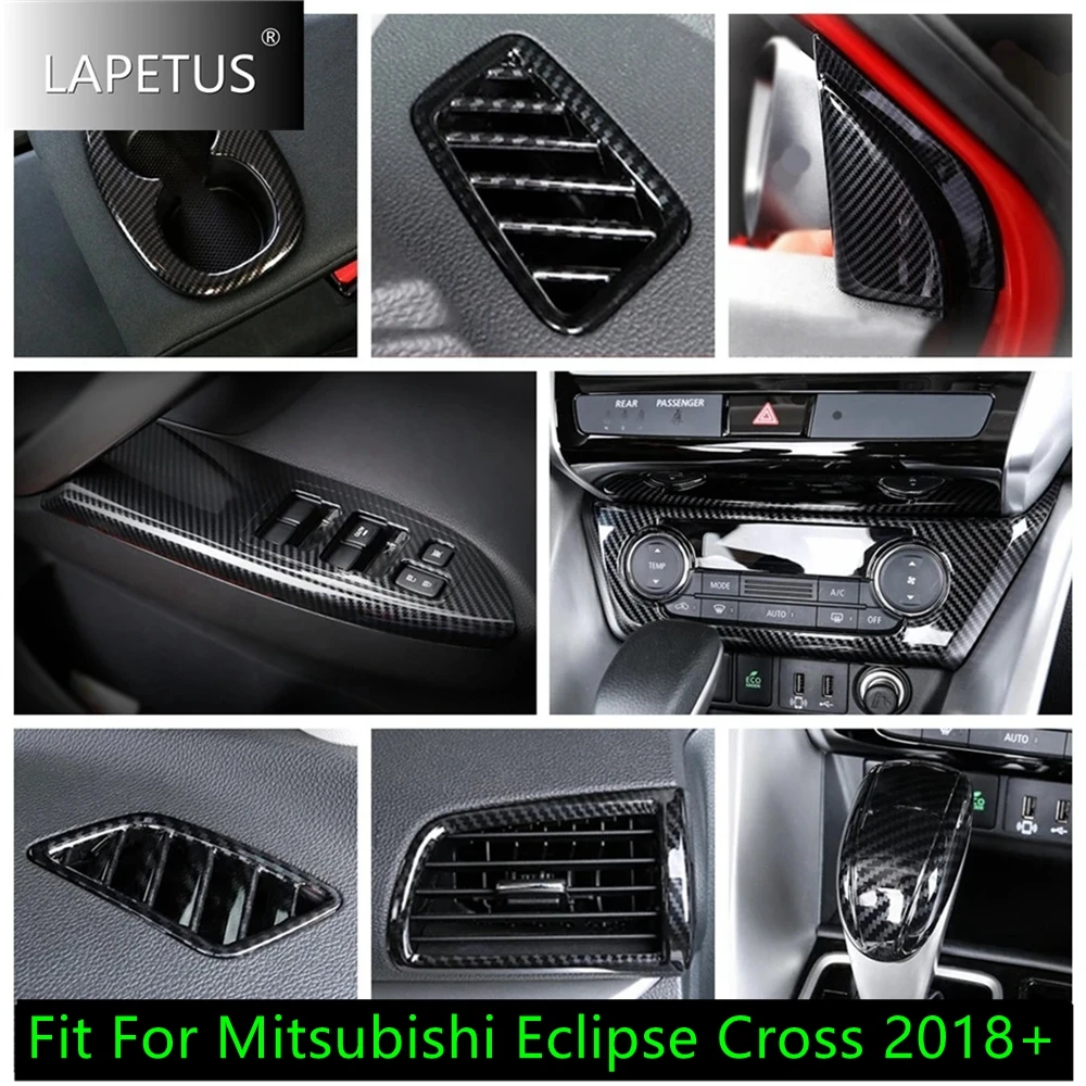 

Carbon Fiber Pillar A Frame / Window Lift / Water Cup /Gear Head Cover Trim For Mitsubishi Eclipse Cross 2018 - 2022 Accessories