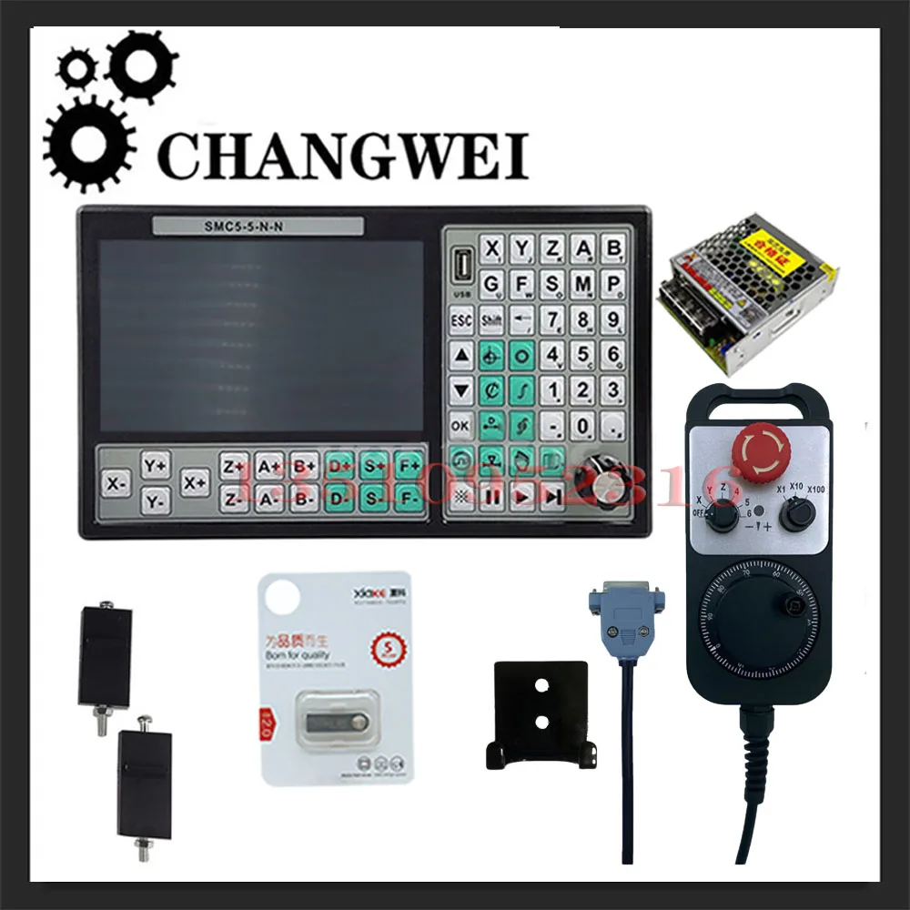 

Cnc Controller Smc5-5-n-n 5 Axis Offline Motion Control System G Code 500khz Support Rtcp With Handwheel Mpg75w24v