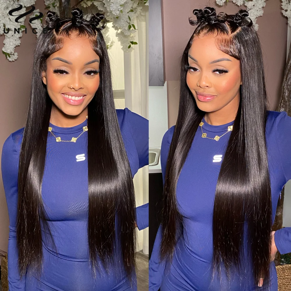 UNice Hair Straight Hair Wig 13x4 Lace Front Wig Pre Plucked Lace Frontal Human Hair Wigs for Women 150% 180% Density