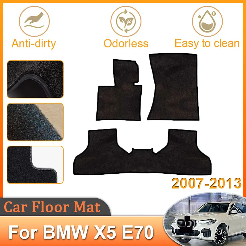 

Car Mats Floor Anti-dirty Pads Floor For BMW X5 E70 2007 2008 2009 2010 2011 2012 2013 5seat Carpet Foot Covers Auto Accessories