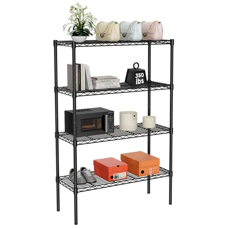 

Sweet Furniture F Storage Shelving Unit 5-Tier, Adjustable Metal Wire Racks Heavy Duty Standing Shelf Organizer