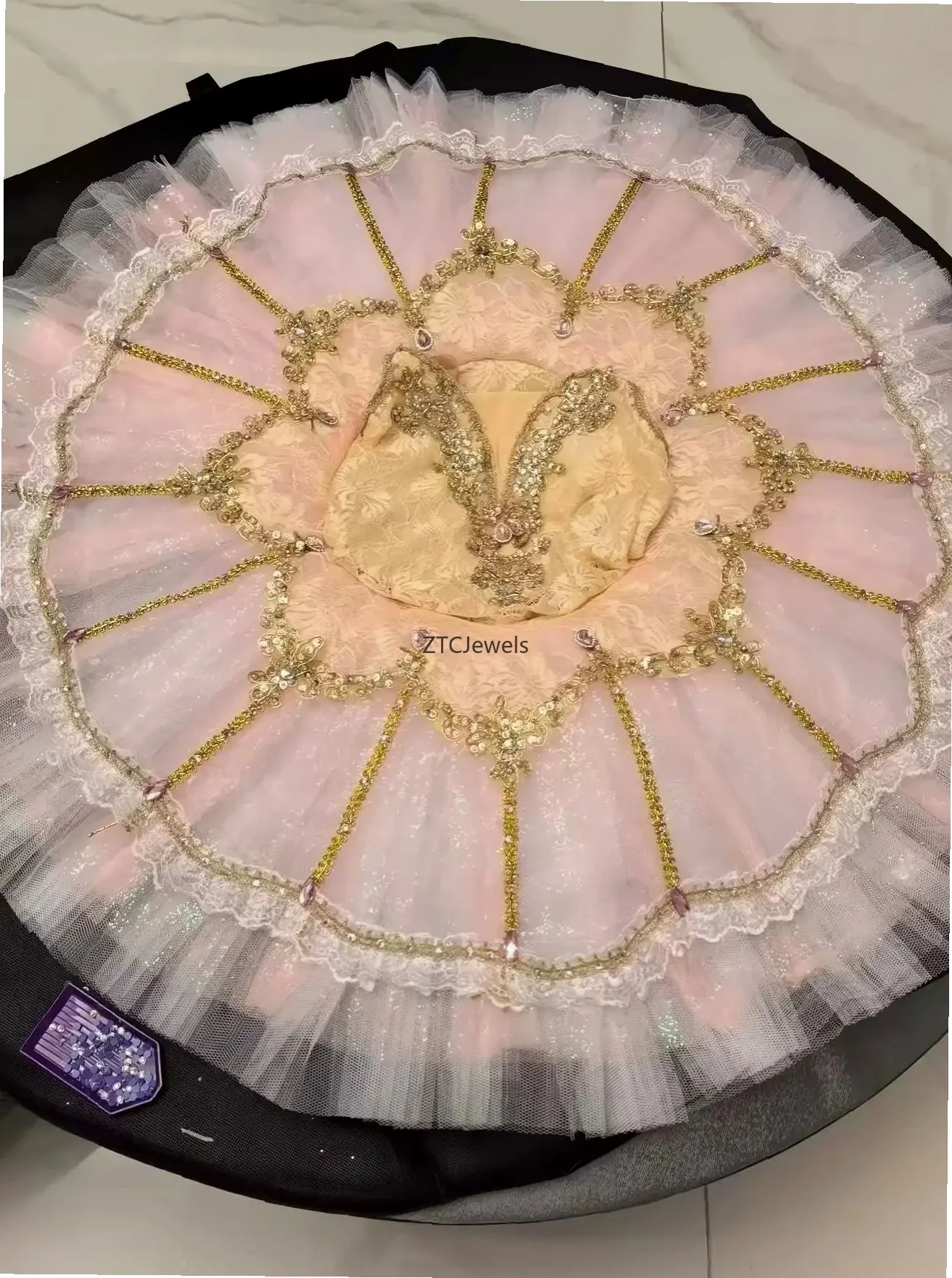 Professional Ballet Tutu Costume for Women Girls Adults Ballerina Performance Dance Dress with Skirt - view 6
