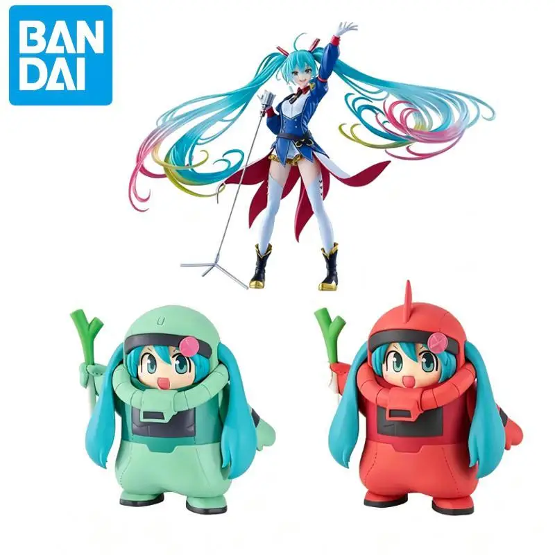 In Stock Genuine Banpresto Gundam 45Th Anniversary X Hatsune Miku Figure Zaku Kigurumi Hatsune Miku Ver. Collector Figurine Toys