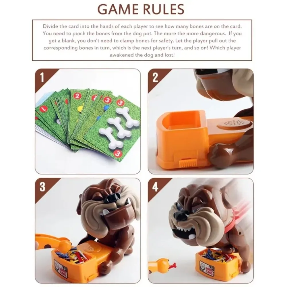 

Funny Tricky Simulation Stealing Insect Frog Action Games Chew Bone Bad Dog Chew Bone Biting Wake Interactive Party Family Game