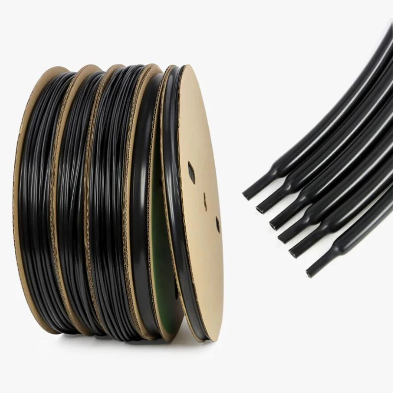 Black environmental protection heat shrinkable sleeve PET insulated electrical hose plastic stretch and shrink tube