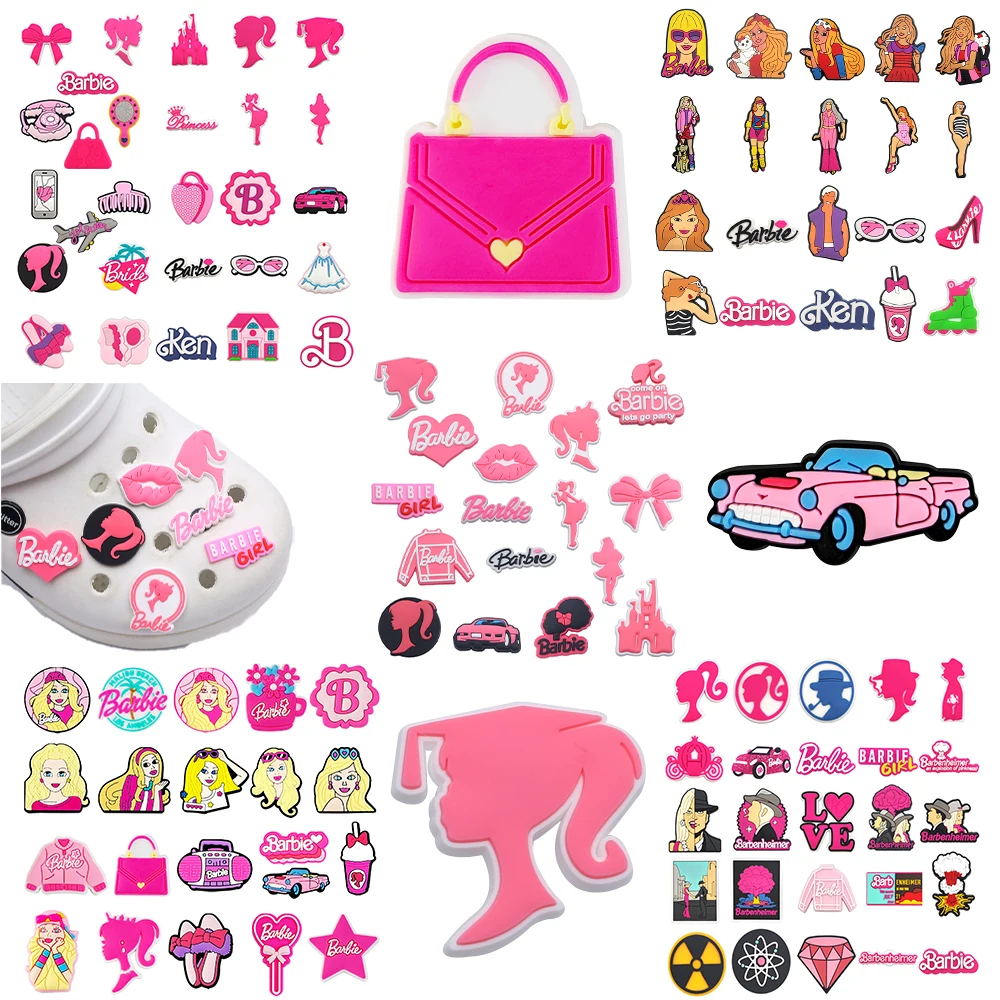 Accessoires de chaussures en PVC, série de princesses de dessins animés Disney, 17 à 200 pièces, détachables, imperméables, décorations créatives pour chaussures, DIY