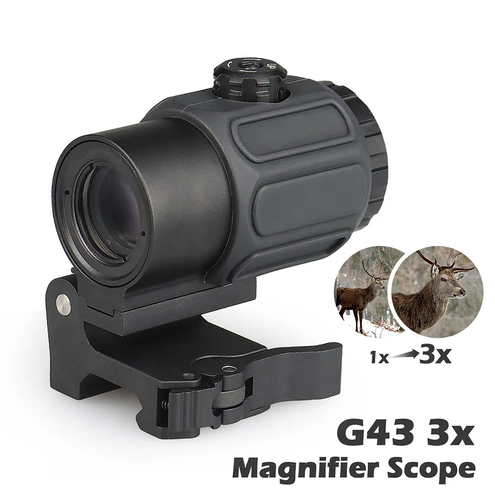 

GZ1-0410B Airsoft accessories tactical riflescopes G43 3X magnifier hunting sight rifle scope with QD scope mount