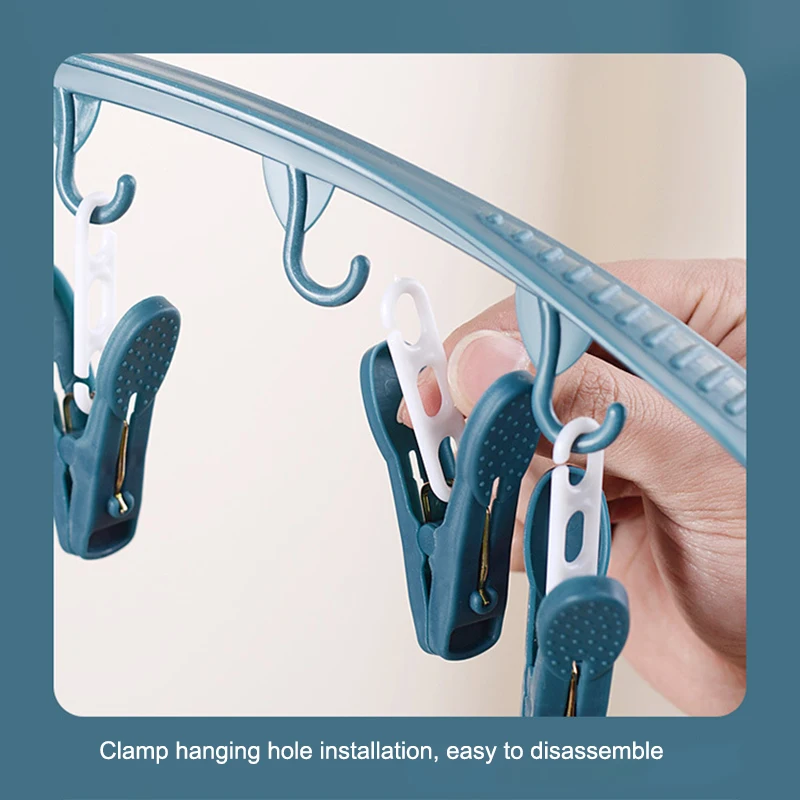 1 Pack Plastic Clothes Hanger Non-Slip Coat Hanger Dry Wet Trousers Pants Hanger with Rotating Hook for Home Indoor Outdoor