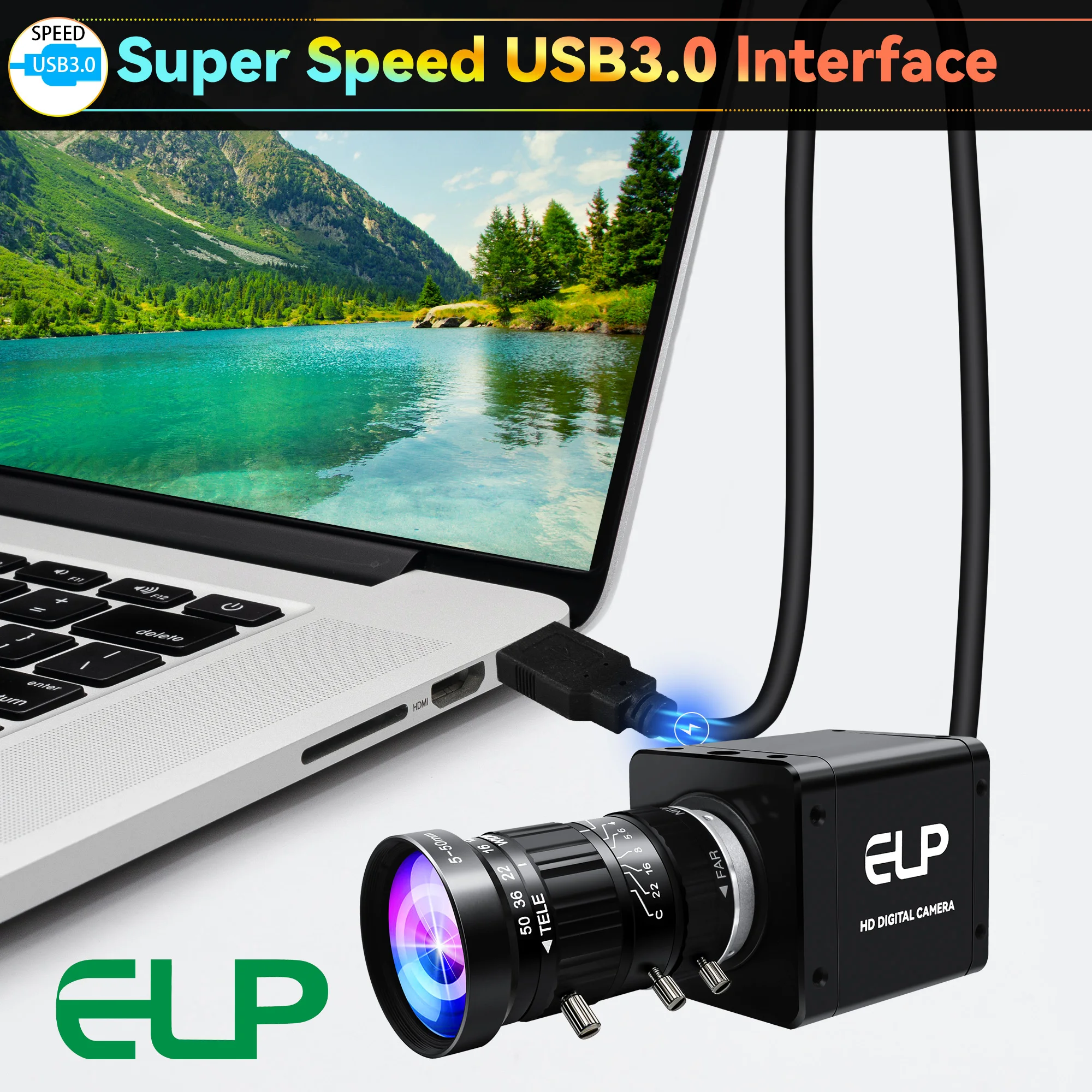 ELP 4K USB3.0 Webcam IMX678 10X Zoom