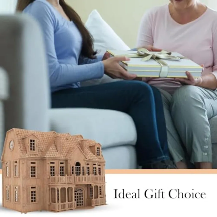 견고한 품질과 견고한 구조를 갖춘 3D 퍼즐 인형의 집 – 조립하기 쉬운 교육용 인형의 집 퍼즐